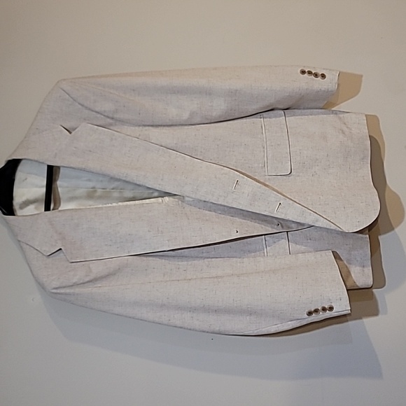 David Taylor Sports Jacket Suit Jacket Linen Ivory / White - Picture 1 of 12